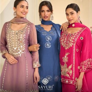 sayuri designer mirror collection series 10303 Premium Silk plazzo readymade suit