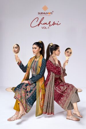Suryajyoti Charvi Vol-1 series 1001-1006 Jaam Cotton wholesale suit