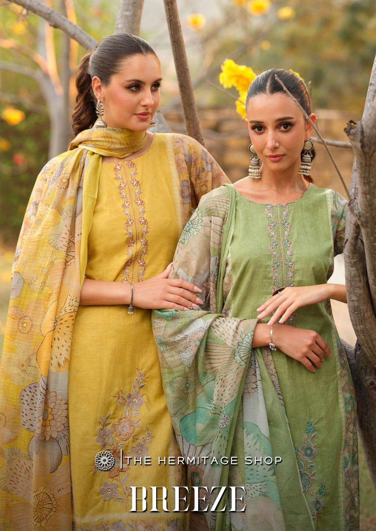 the hermitage shop breeze series 1001-1004 cambric lawn pakistani suits