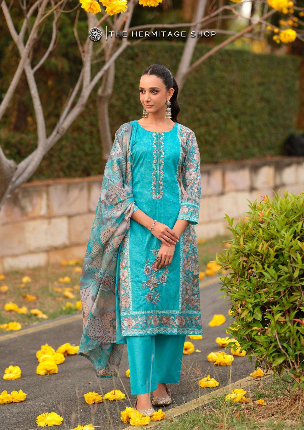 the hermitage shop breeze series 1001-1004 cambric lawn pakistani suits - Image 4