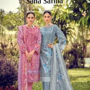 zulfat sana safina vol 4 series 720001-720008 Pure Cotton readymade suit