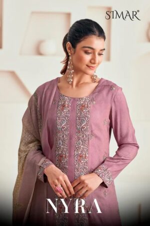 Glossy Simar Nyra Muslin Designer Salwar Kameez Online in India Rehmat Boutique
