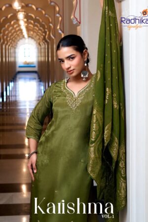 Radhika Karishma Vol 01 Silk Designer Kurti Pant With Dupatta Collection Rehmat Boutique