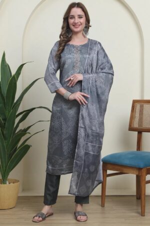 Hr R 1315 Poly Bandhani Printed Kurti Bottom With Dupatta Rehmat Boutique