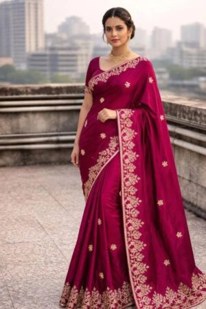 Vt 841 T Embroidery Worked Designer Saree Collection Rehmat Boutique