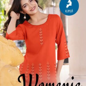 Kaya Womenia Casual Wear Printed Short Kurti Collection Rehmat Boutique