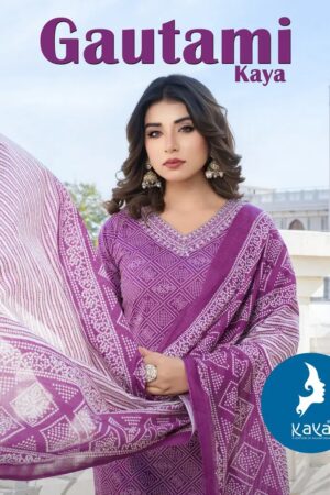 Kaya Gautami Cotton Camric Printed Kurti With Bottom Dupatta Rehmat Boutique