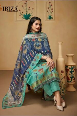 Ibiza Fashion Story Silk Printed Salwar Kameez Collection Rehmat Boutique