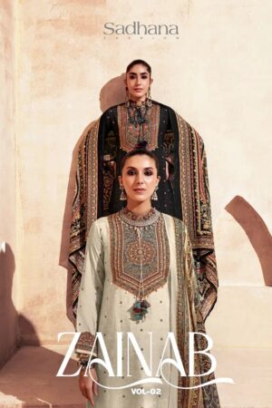 Sadhana Zainab Vol 02 Cotton Designer Salwar Kameez Collection Rehmat Boutique