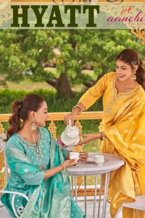 Aanchi Hyatt Shimmer Designer Kurti With Bottom Dupatta Rehmat Boutique