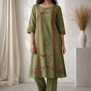 Naisha K 766 Appliqué Work Cotton Kurti With Bottom Collection Rehmat Boutique
