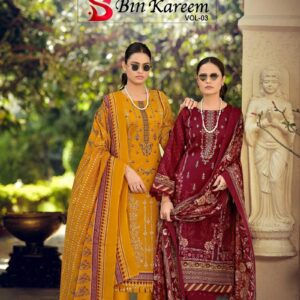 Romani Bin Kareem Vol 03 Printed Embroidered Dress Material Collection Rehmat Boutique