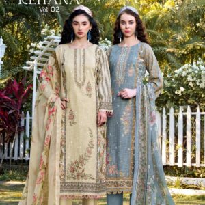Belliza Rehana Vol 2 Pure Cotton Embroidered Dress Material Collection Rehmat Boutique