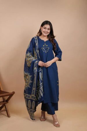 Naisha K 771 Cotton Flex Designer Kurti Bottom With Dupatta Rehmat Boutique
