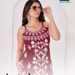 Blue Hills Athena Vol 3 Embroidery Work Kurti Collection Rehmat Boutique