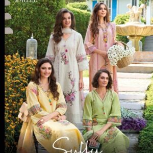 Kailee Suffy Vol 02 Chikankari Cotton Kurti WIth Bottom Dupatta Rehmat Boutique