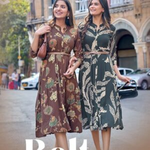 Mittoo Belt Vol 25 Printed Party Wear Kurti Collection Rehmat Boutique