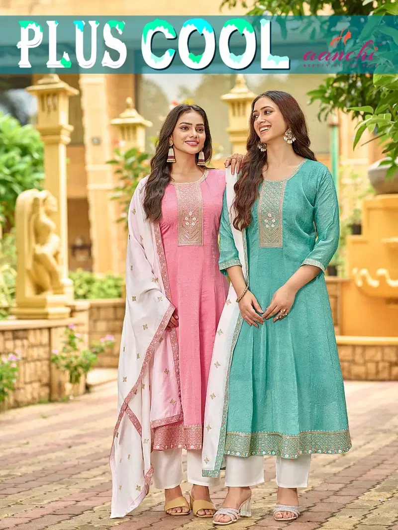 1773506144 Aanchi Plus Cool Embroidered Anarkali Kurti With Bottom Dupatta Rehmat Boutique Aanchi Plus Cool Embroidered Anarkali Kurti With Bottom Dupatta Rehmat Boutique