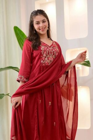 Dhruvi 422 Silk Designer Kurti With Bottom Dupatta Collection Rehmat Boutique