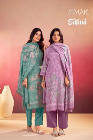 Glossy Simar Safina Viscose Hand Work Salwar Kameez Collection Rehmat Boutique