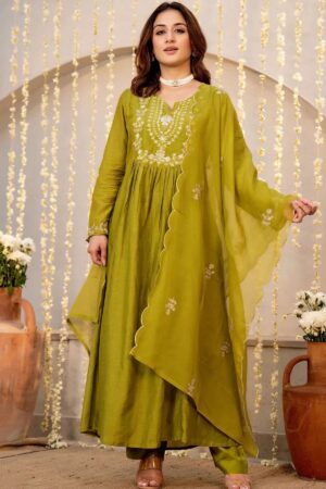Dhruvi 425 Silk With Handwork Kurti With Bottom Dupatta Set Rehmat Boutique