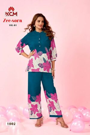 Kanya Zee Sora Vol 01 Fancy Printed Co Ord Set Collection Rehmat Boutique
