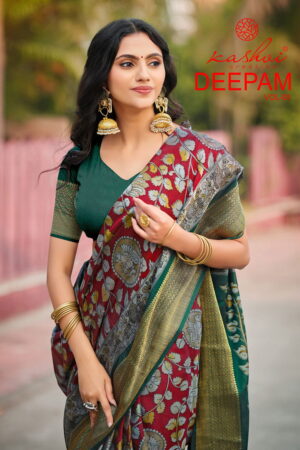 Kashvi Deepam Vol 5 Dola Silk Printed Saree Collection Rehmat Boutique