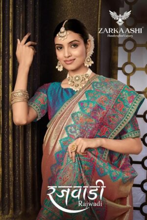 Zarkaashi Rajwadi Exclusive Tissue Silk Designer Saree Collection Rehmat Boutique