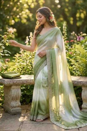Kc 930 Space SIlk Jarkan Worked Designer Saree Collection Rehmat Boutique