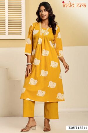Indo Era 2641 Soft Cotton Kurti With Bottom Collection Rehmat Boutique