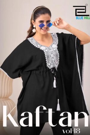 Blue Hills Kaftan Vol 18 Embroidery Kaftan Kurti With Pant Rehmat Boutique