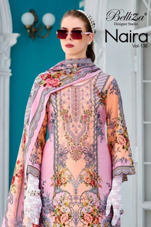 Belliza Naira Vol 136 Printed Karachi Cotton Dress Material Rehmat Boutique