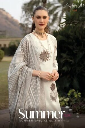 Kaavish Summer Luxe Lawn Cotton Foil Printed Salwar Suits Rehmat Boutique
