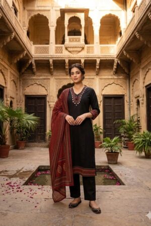 Naisha K 809 Mirror Work Kurti With Pant Dupatta Collection Rehmat Boutique