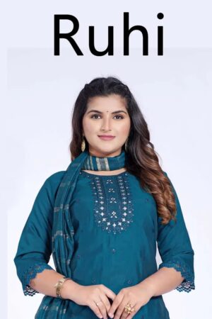 Ruhi 1 Roman Silk Daily Wear Kurti With Bottom Dupatta Rehmat Boutique