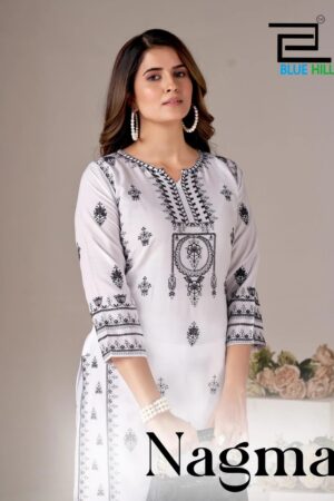Blue Hills Nagma Thread Work Kurti With Bottom Collection Rehmat Boutique