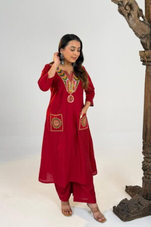 Naisha K 805 Manual Work Aline Kurti With Bottom Collection Rehmat Boutique