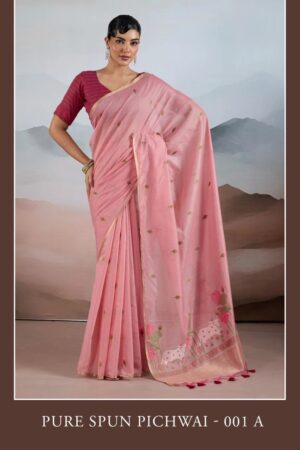 Pure Spun Pichwai Handloom Cotton Saree Collection Rehmat Boutique