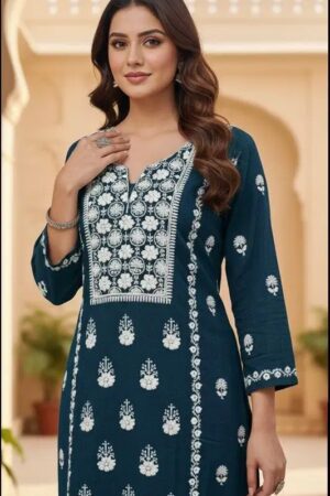 Hoor Tex 187 A To D Embroidery Worked Kurta And Palazzo Rehmat Boutique