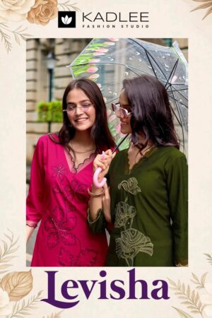 Kadlee Levisha Viscose Embroidery Kurti With Bottom Collection Rehmat Boutique