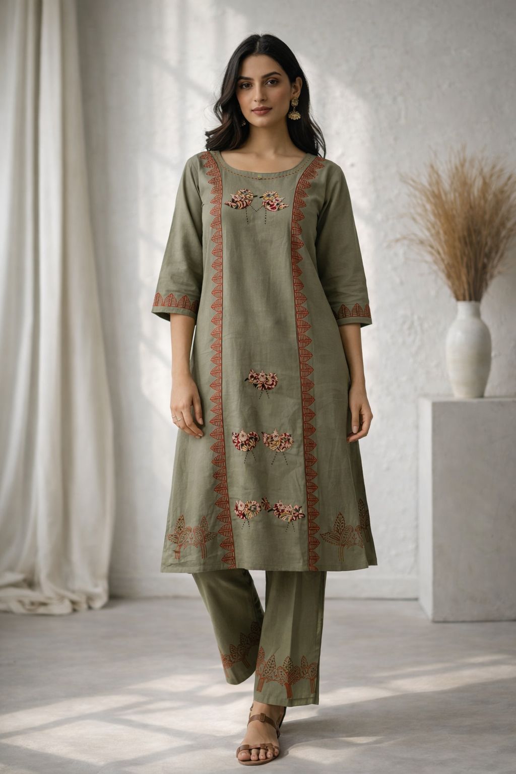 20260313123856.naisha k 76617733945301702908684 Naisha K 766 Appliqué Work Cotton Kurti With Bottom Collection Rehmat Boutique Naisha K 766 Appliqué Work Cotton Kurti With Bottom Collection Rehmat Boutique