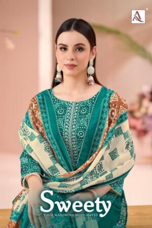 alok sweety zam series 2237105001 to 2237105004 cotton modern pakistani suits in wholesale surat