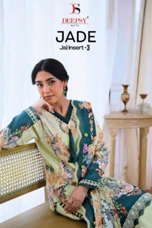 deepsy suits jade jal insert vol 3 series 1701 to 1708 cotton pakistani suit in wholesale surat