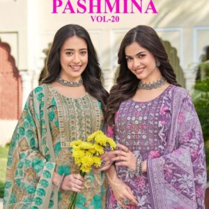 kavya pashmina vol 20 series 20001 to 20010 malaysian cotton readymade suit in wholesale surat