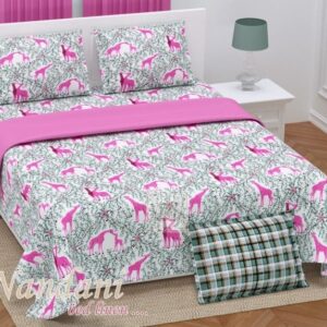 nandani readymade stylish bedsheet with pillow covers in wholesale surat
