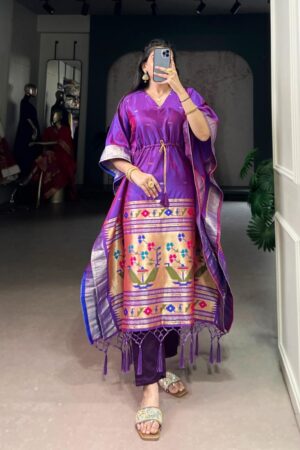nnk3801 jacquard paithani zari weaving work fully stitch kaftan kurti 2026 01 02 15 40 54 Home Rehmat Boutique nnk3801 jacquard paithani zari weaving work fully stitch kaftan kurti