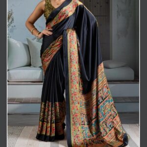 rajtex pure ajrakh 008 A to F modal satin fashionale saree in wholesale surat