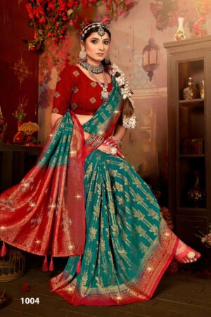 Saroj Devangi Saroski vol.2 series 1001 to 1006 Soft silk saree in wholesale surat