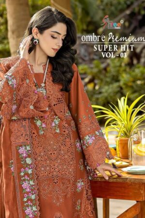 shree fabs ombre premium super hit vol 3 series 4125 to 4130 cotton pakistani salwar kameez in wholesale surat