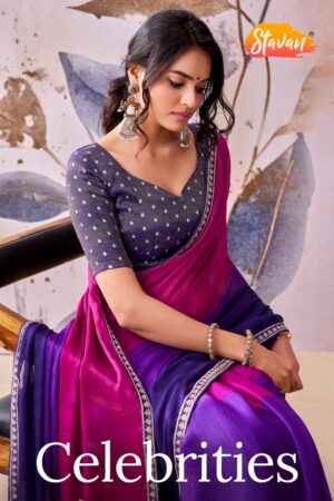 stavan celebrities series 1239 to 1243 chiffon embroided saree in wholesale surat